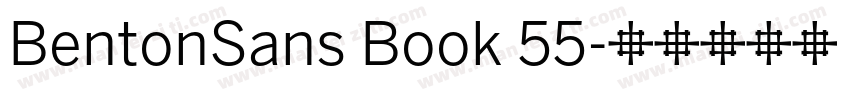 BentonSans Book 55字体转换